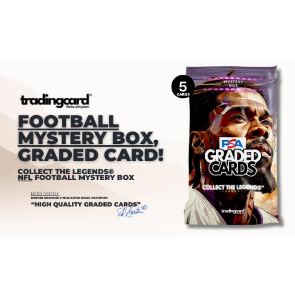 Football Mystery Box - Collect The Legends® PSA Graded Cards TradingCard360®